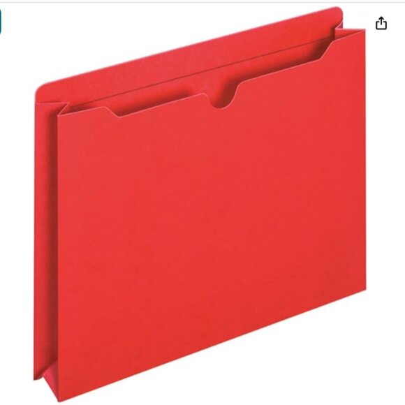 NEW - 45 PACK RED GLOBE-WEIS /PENDAFLEX - 2- INCH Expansion File Jackets/ Letter - Picture 1 of 8